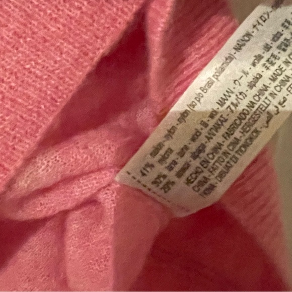 NWT Zara pink wool & alpaca blend long sleeve semi see through sweater - Picture 4 of 5
